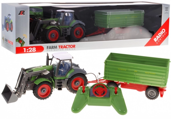 Tractor met laadbak en aanhanger voor kinderen 3+