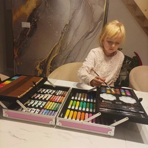 Grote schilder set in koffer met eenhoorn Maaleo 22768