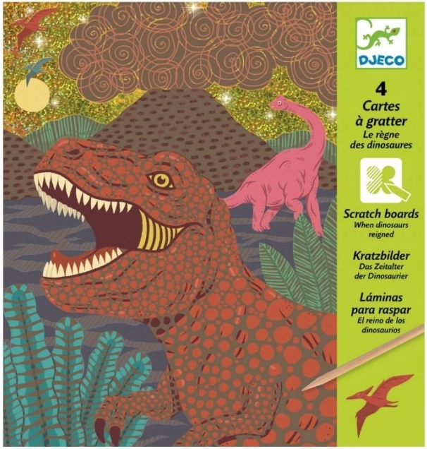 DJECO Krasplaatjes Dinosaurussen