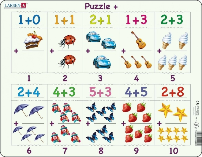 Larsen Puzzle Addition mit Bildern 20 Teile