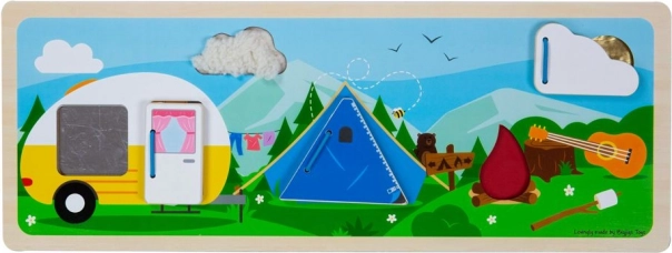 Bigjigs Toys sensorische puzzel – kamperen in de natuur