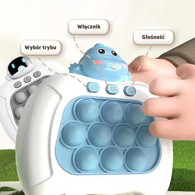Elektronisches Spiel POP IT Antistress Geschicklichkeitsspiel Dino Blau