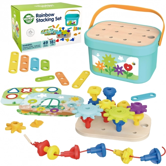 Woopie Green Constructie Box Motorisch Montessori 12v1