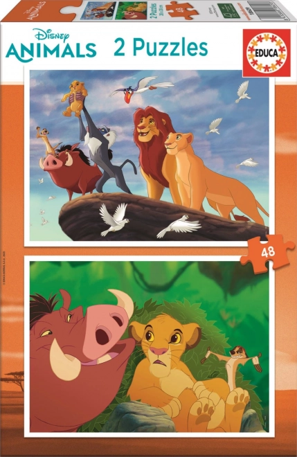 Puzzle EDUCA – Der König der Löwen, 2×48 Teile