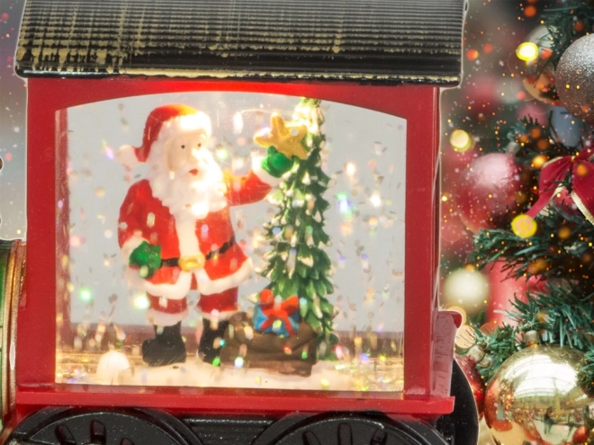 Weihnachtslaterne Lokomotive mit LED-Beleuchtung
