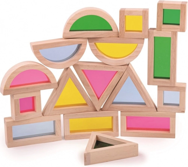 Bigjigs Toys formes sensorielles colorées en bois naturel