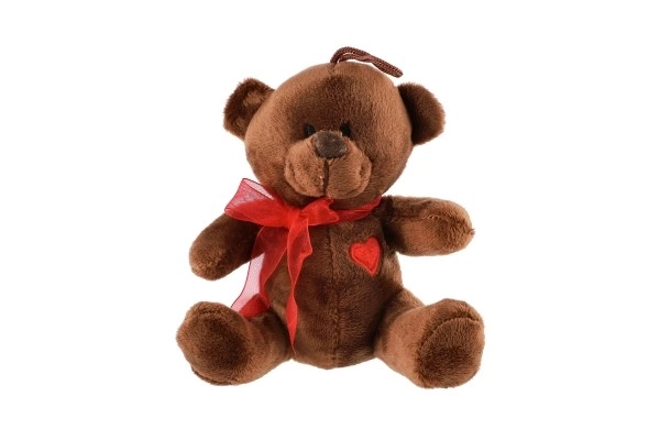 Plush Teddy Bear with Bow and Heart 12 cm