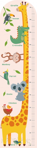 Mètre mural en mousse enfant girafe
