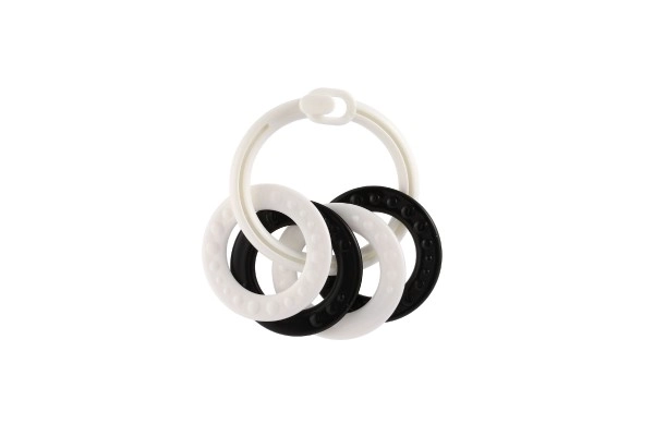 Contrasterende ringen voor kinderwagen