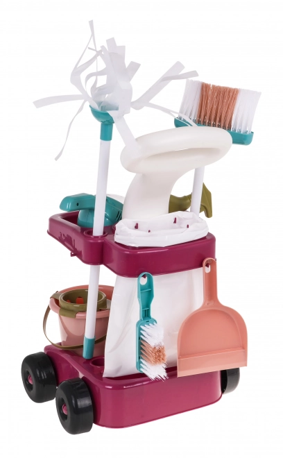 Schoonmaakkar met handstofzuiger en accessoires