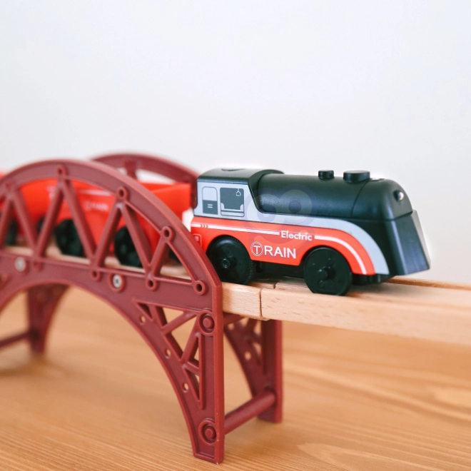 Elektrische locomotief met magnetische wagons