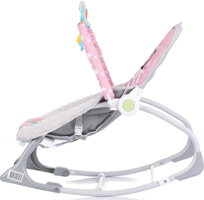 CHIPOLINO Baby Wipstoeltje met Vibratie 2-in-1 Baby Spa Roze
