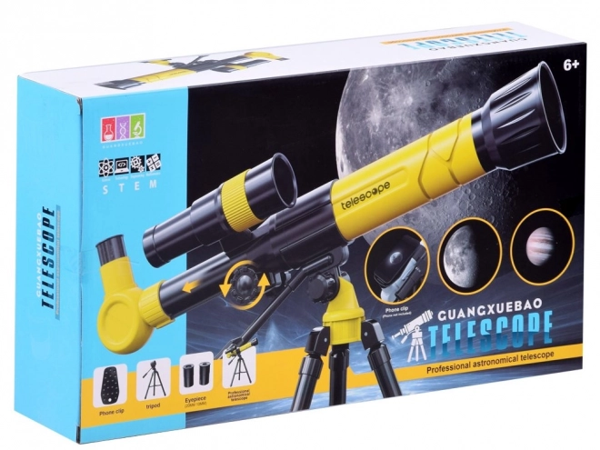 Children's Astronomy Telescope with Tripod – Yellow
