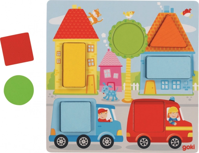 Goki Insert Game with Geometric Shapes