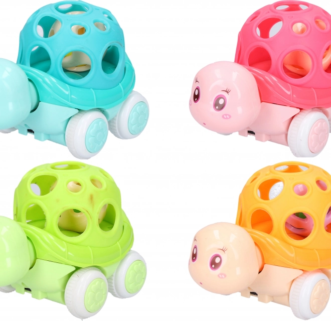 Turtle rattle toy from plastic 11 cm