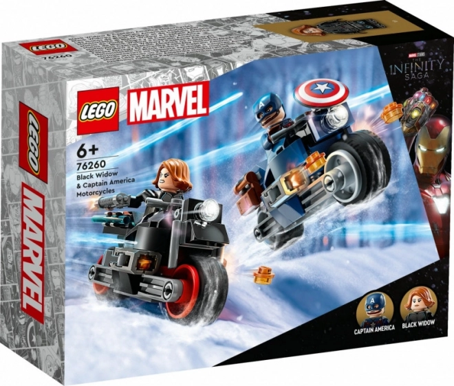 Lego Marvel Motorfietsen Zwarte Weduwe en Captain America