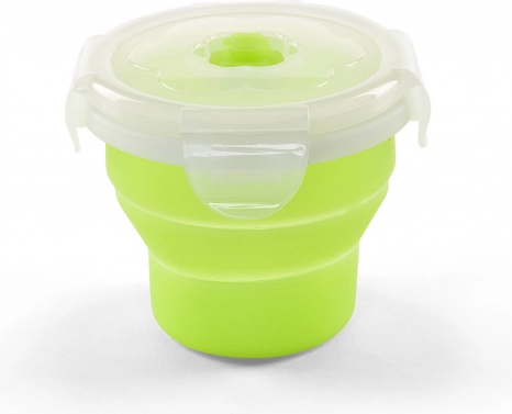 Opvouwbare siliconen kom 230 ml Groen
