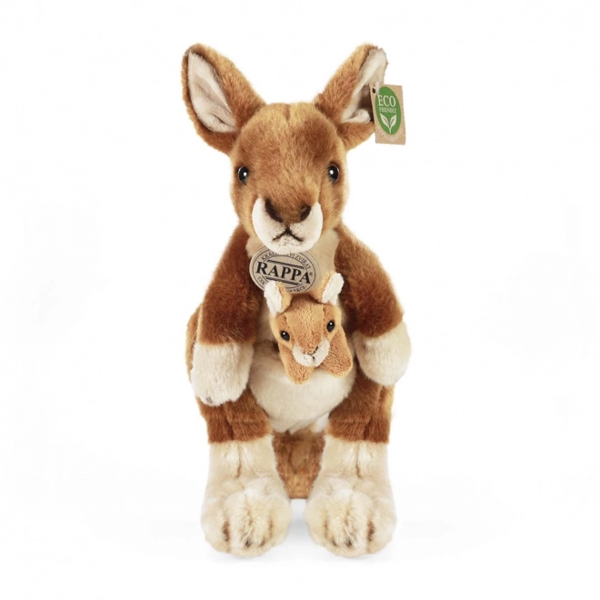 Rappa Plush Kangaroo with Baby Eco-Friendly 27 cm