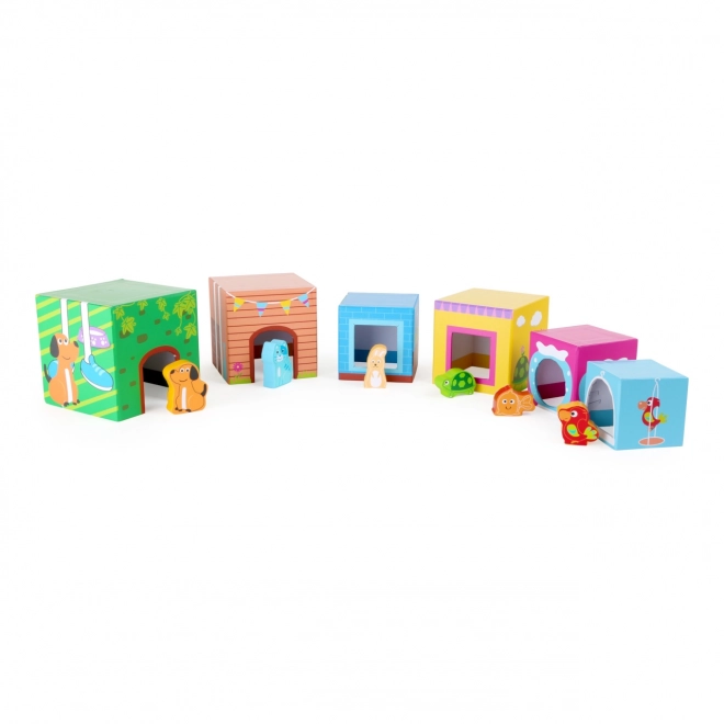 Small Foot Toren met blokken en houten diertjes