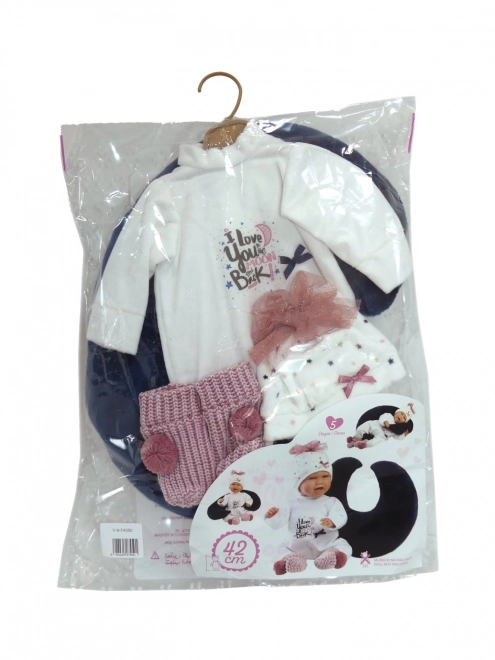 Llorens M740-50P kleding voor pop baby NEW BORN maat 40-42 cm