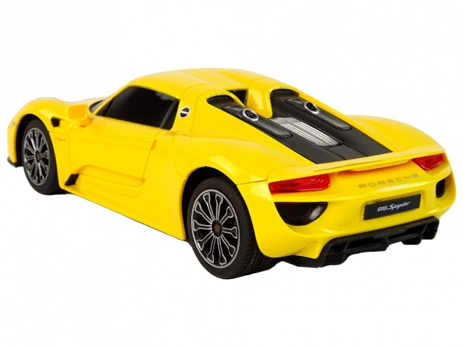 RC Porsche 918 op afstandsbediening geel 1:24