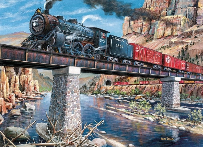 Puzzle Locomotive on the Bridge 1000 Pieces
