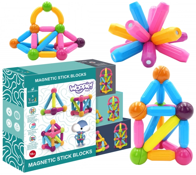 Woopie magnetische educatieve bouwset, 38 stukken