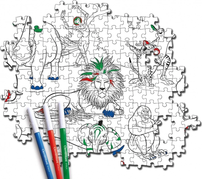 Beidseitiges Puzzle Clementoni Zafari: Im Dschungel 104 Teile