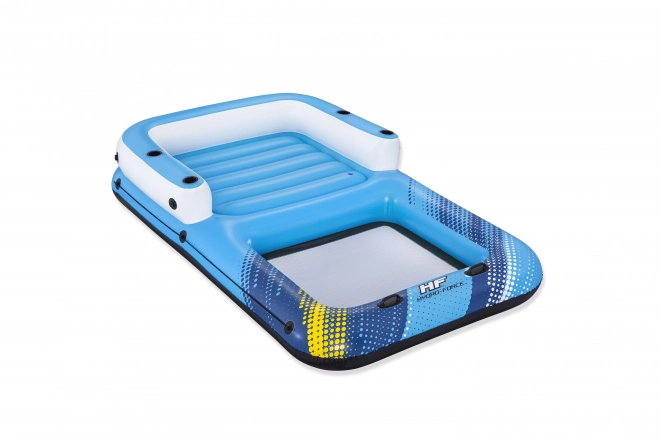 Schwimminsel für 4 Personen mit Sonnendach und Netzboden