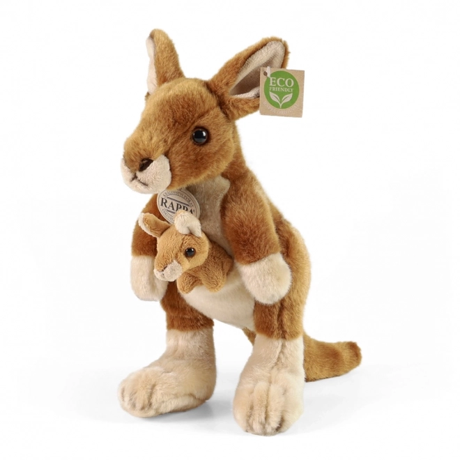Rappa Plush Kangaroo with Baby Eco-Friendly 27 cm