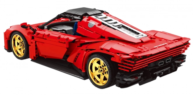 Set bouwstenen rode sportauto