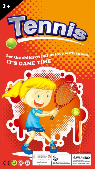Grote rackets voor tennis en badminton voor kinderen met een bal