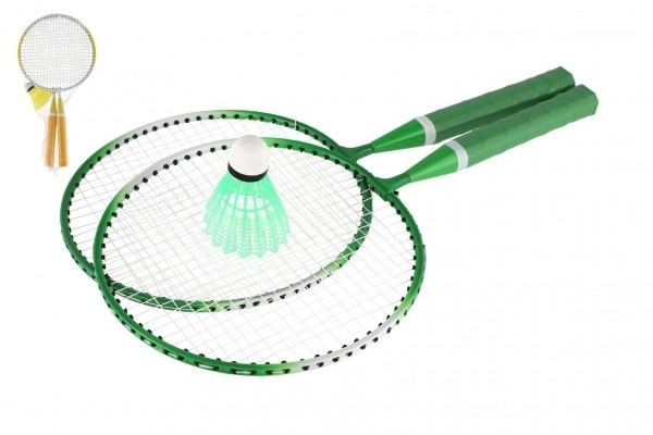 Ensemble de badminton pour enfants métal/plastique avec deux raquettes et volant