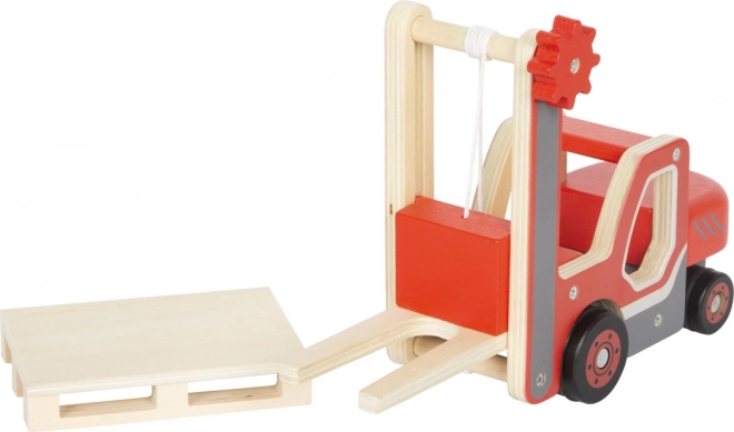 small foot chariot élévateur en bois avec palette