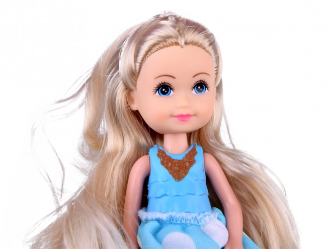 Mooie mini poppen 12 cm set van 6 stuks