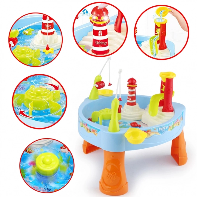 Woopie water tafel met vissen, licht en geluid