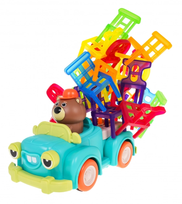 Vaardigheidsspel Opvouwbare Stoelen en Auto voor kinderen
