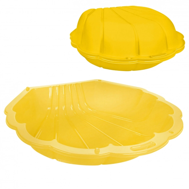 Sluitbare schelp zandbak geel - 1 stuk