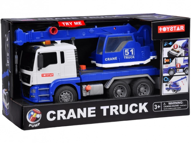 Rotating Construction Crane Toy with Lights and Sound