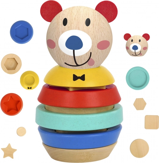 Wooden stacking tower bear 11 pieces TOOKY TOY