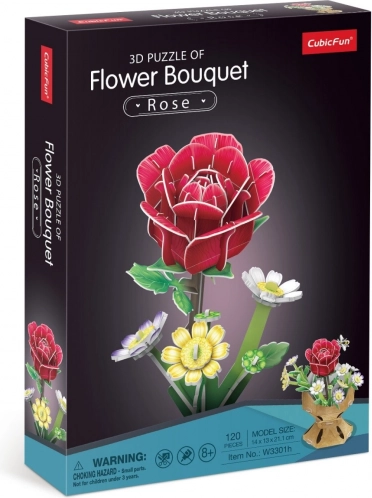 Puzzle 3D Floral Bouquet - Rose