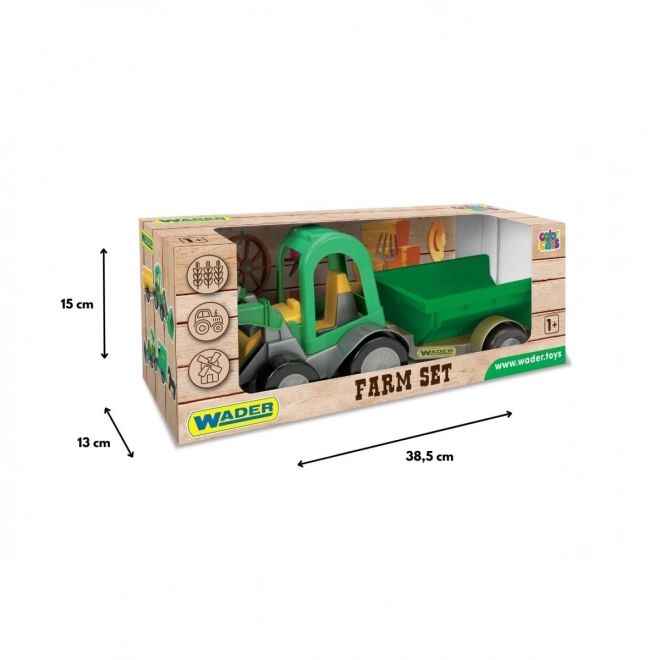 Tractor with Loader and Trailer Wader