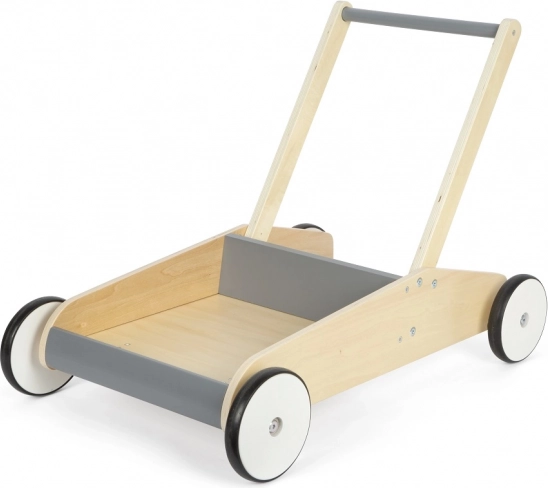 Small Foot chariot de marche en bois pour enfants gris ardoise