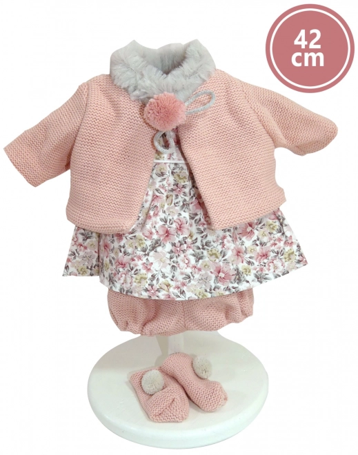 Llorens 424J JULIA - realistische pop met geluiden en zacht stoffen lijfje - 42 cm