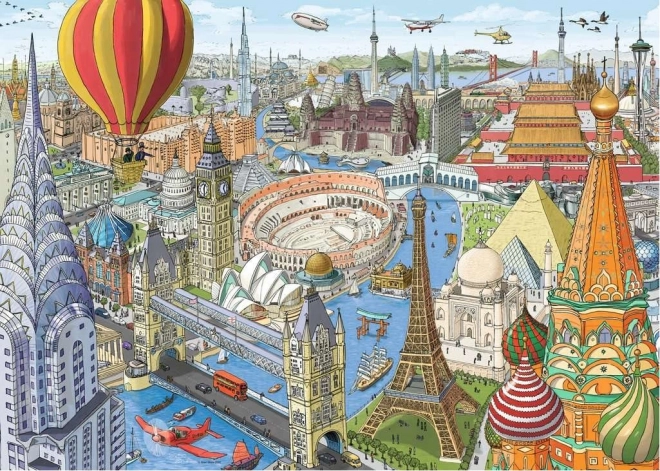 Puzzle Le Tour du monde en 80 jours 1000 pièces