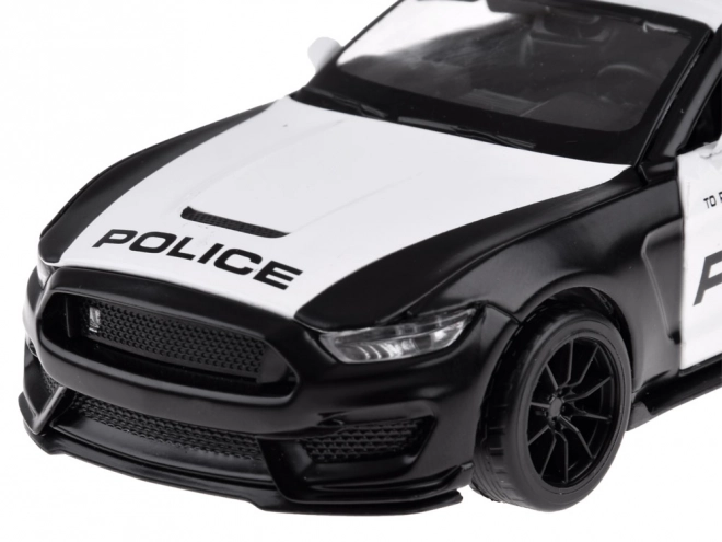 Metalen politieauto Ford Shelby GT350 op schaal 1:32 met zwaailichteffecten