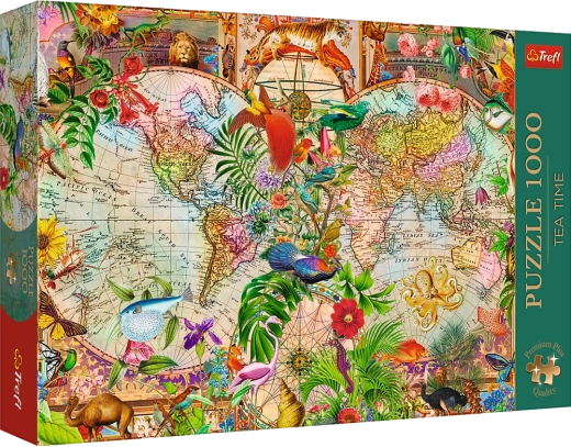 Trefl puzzle Tea Time: Antique World Map 1000 pieces