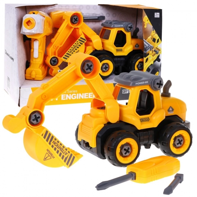 De monteerbare graafmachine met aandrijving voor kinderen van 3+ Elektrische schroevendraaier + aandrijfmodule + geluiden