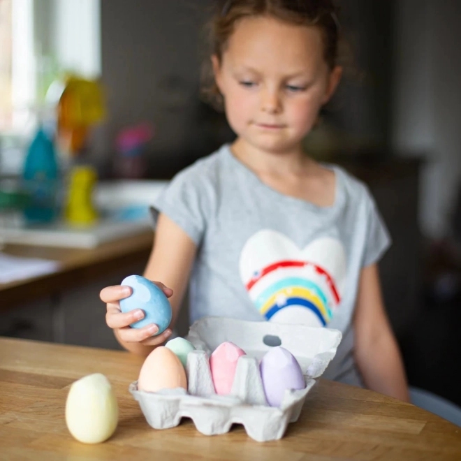 Set van eivormige pastelkrijtjes van Bigjigs Toys