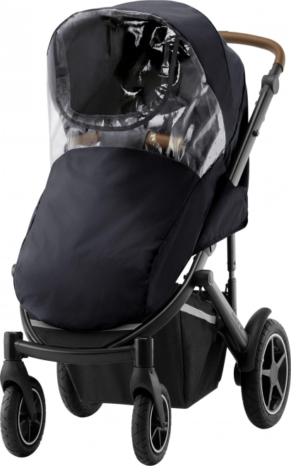 Regenhoes voor kinderwagen Smile, Zwart + transparant EVA